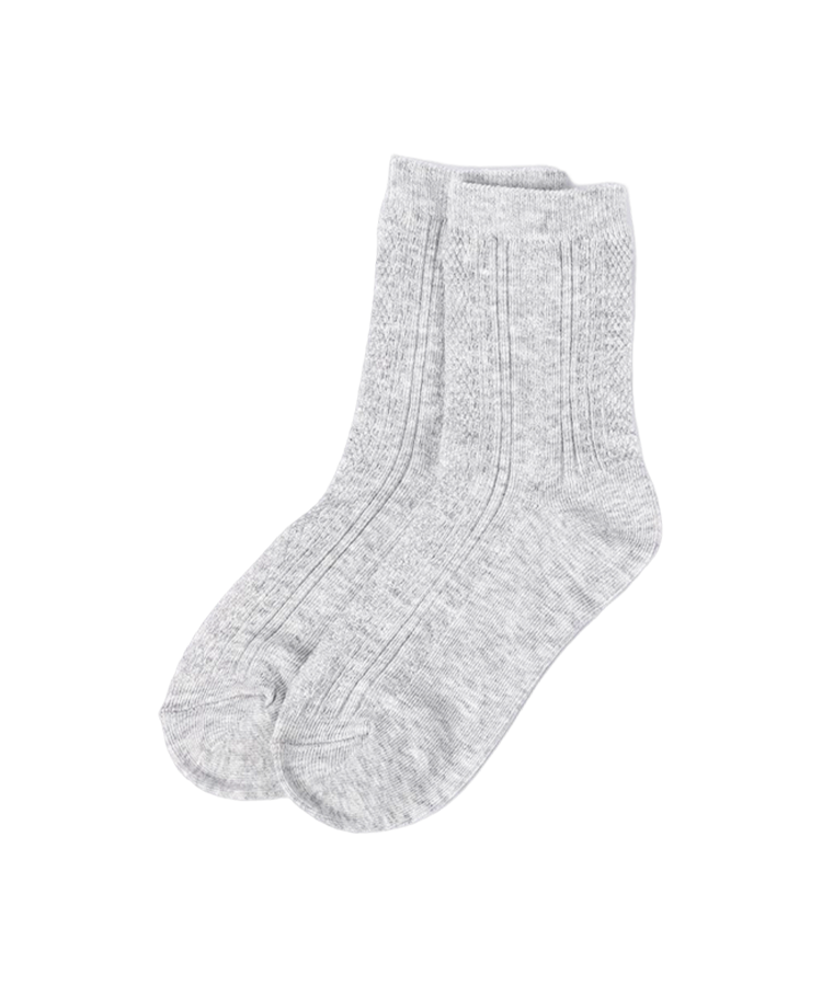 Double cylinder plain socks for women