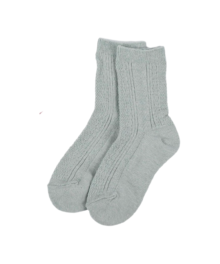 Double cylinder plain socks for women