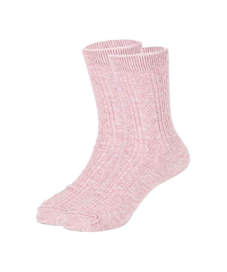 Double cylinder plain socks for women