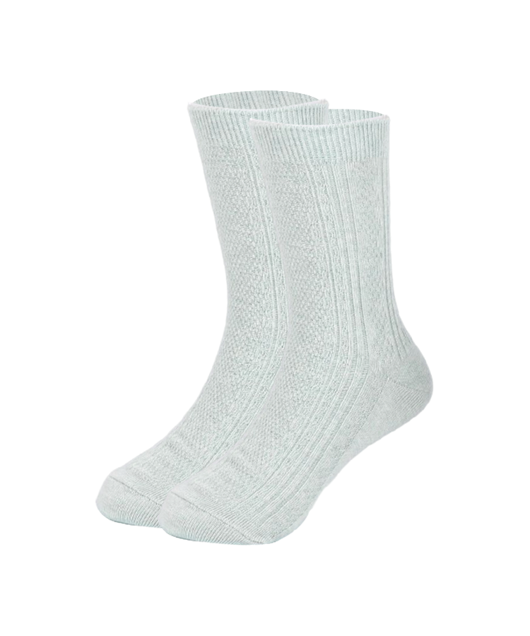 Double cylinder plain socks for women